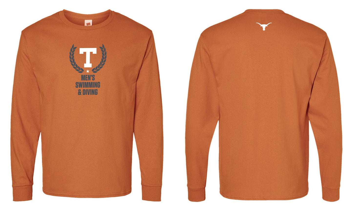 Men's Swimming & Diving Men's Cotton Long Sleeve T-Shirt