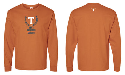 Men's Swimming & Diving Men's Cotton Long Sleeve T-Shirt