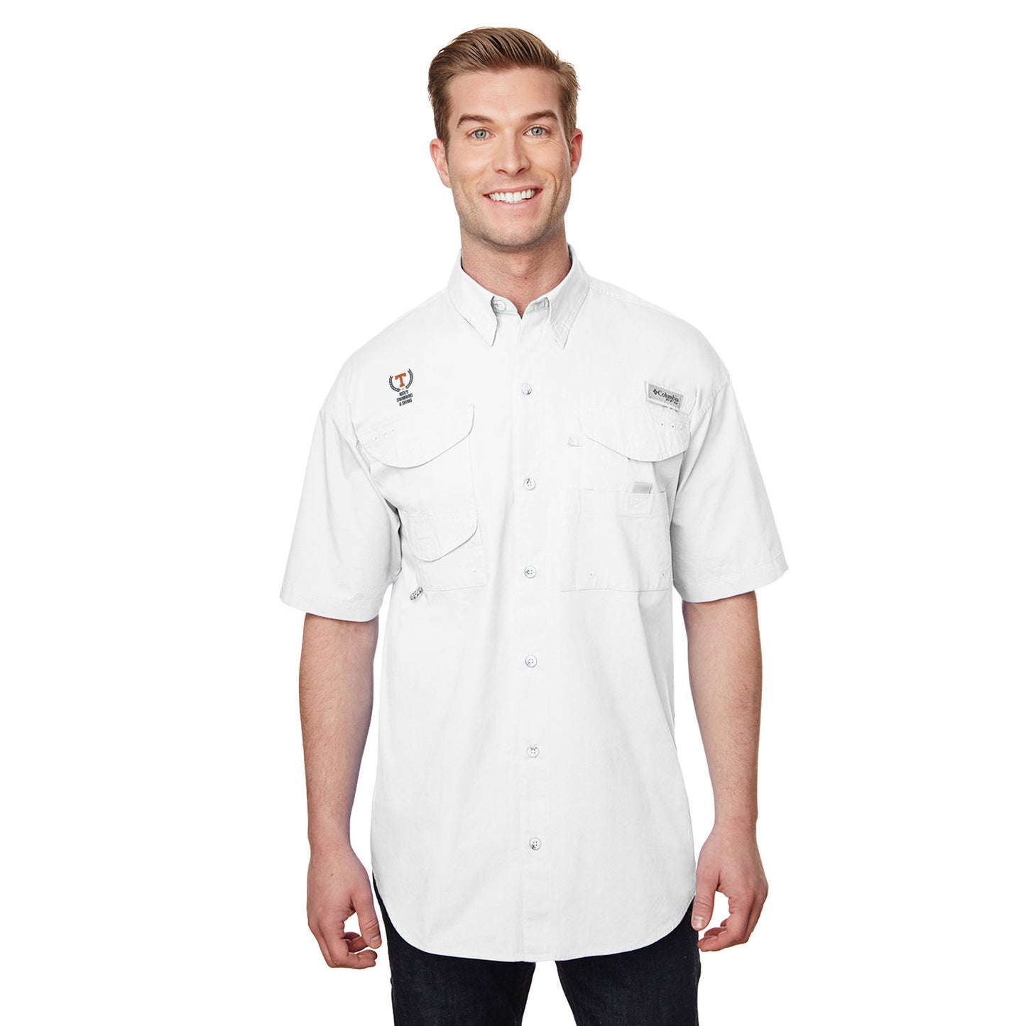 Men's Swimming & Diving Short Sleeve Button-Down Shirt