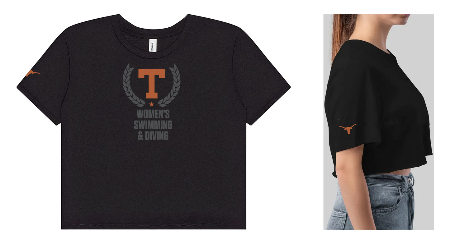 Women's Swimming & Diving Cropped Women's Shirt